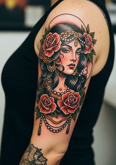 Traditional Tattoo Artist Working